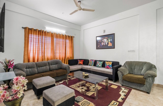 3-Bedroom penthouse in Koramangala with Jacuzzi, WiFi, AC and terrace garden