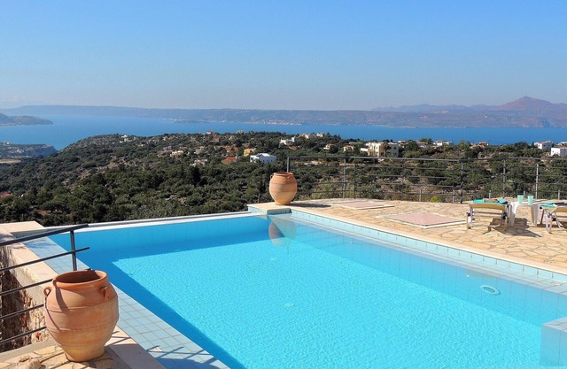 3 bedroom villa with private infinity pool and panoramic sea and mountain views.