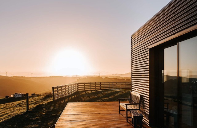 Vistas de 360 °, prom y estrecho de Bass y Strzelecki Ranges