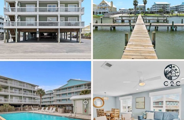 3BR Condo with Gulf Views,Pool,Boat Launch & Dock