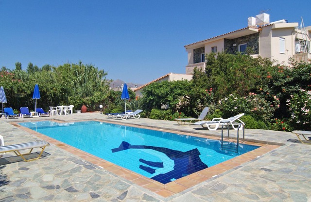 Skoutelonas Villa de 4 dormitorios con piscina privada
