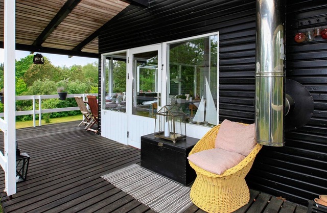 Encantadora casa de vacaciones con terraza en Jutlandia