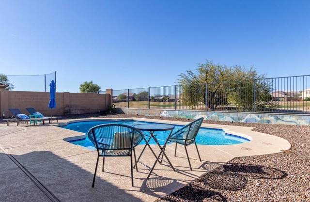5BR/3BA Home with Private Heated Pool and Golf Course Views in San Tan Valley