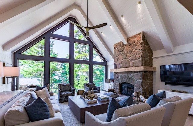 Cabaña de lujo de 6 dormitorios, 5 baños, cobertizo para botes, lago Muskoka