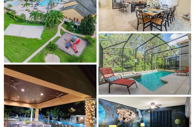 6BR, 5Ba Home Close to Disney-Pool & Hot Tub!Theme Rooms!Xbox!Conservation View!