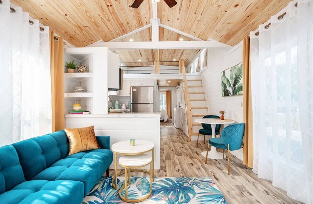 Retro Themed Tiny House w/Boat Parking + Private Firepit & Minutes Boat Launch