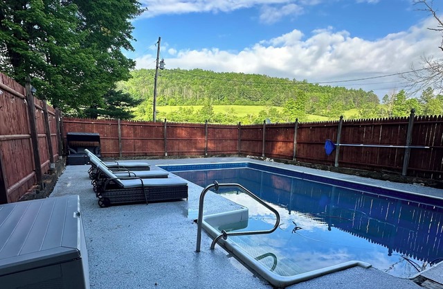 8 acres of peace and quiet by the pool in the south finger lakes region