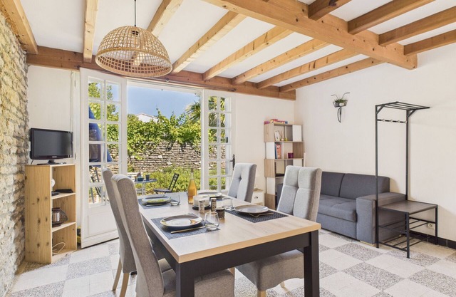 A 800 m de la playa, jardín, casa para 4