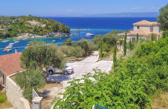A charming apartment perched on the hillside above Loggos offering both easy access to the village a