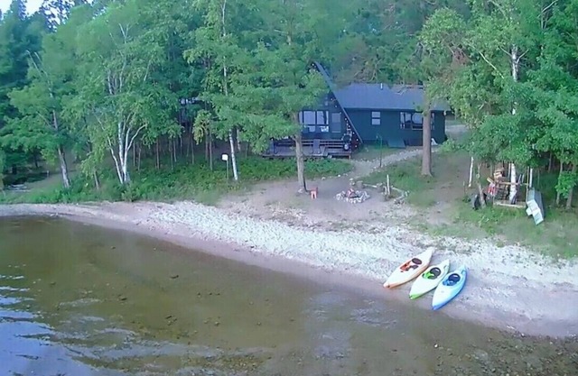 A-Frame cabin located on the shores on lake Independence.
