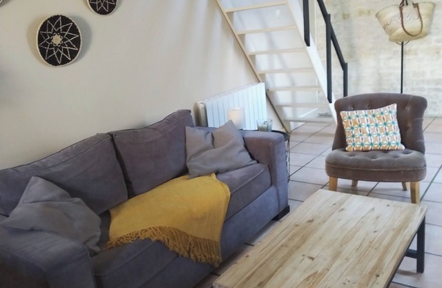 A loft feel for this charming, quiet apartment in a seaside village