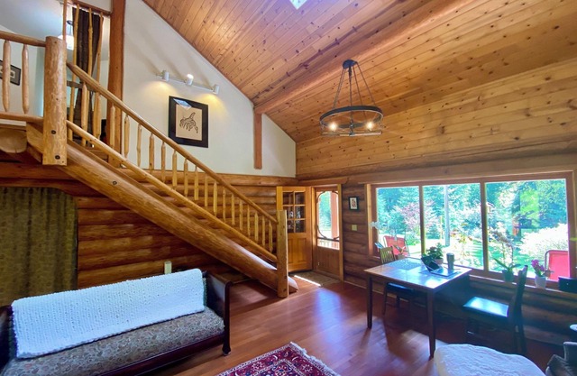 A Log Home with Bed and Breakfast nestled on 5 acres In Lake Cowichan.