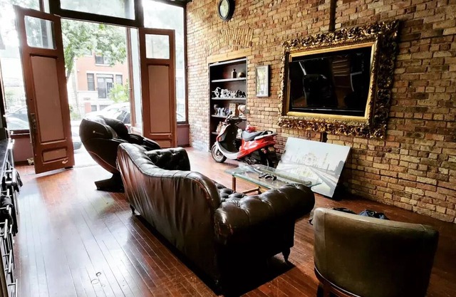 A storefront converted into a lofty apartment near downtown chicago