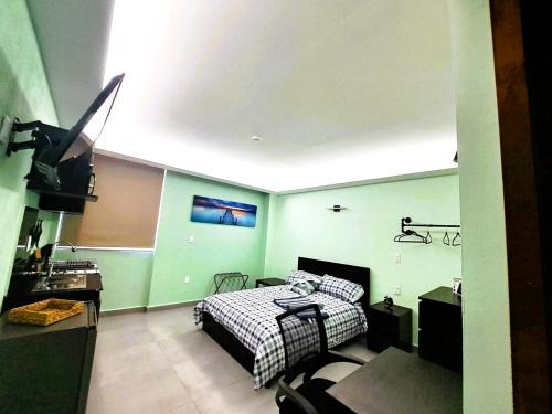 A02 SUITE BLACK para 1 a 2 personas, Especialistas en CORTAS, MEDIANAS Y LARGAS ESTANCIAS en IZCALLI TEPOTZOTLAN perfecto para Familias, Turistas, Contratistas, Estudiantes, Empresas A sólo 5 min Izcalli 5 min Esmeralda 20 min Satélite 25 min AIFA