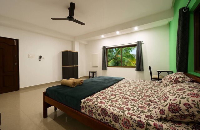 AC Room Overlooking Garden in a Villa