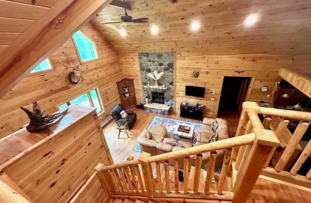 ADK Log Cabin | Hot Tub | Game Room | Dog Friendly | Fenced-In Yard | Fire Pit