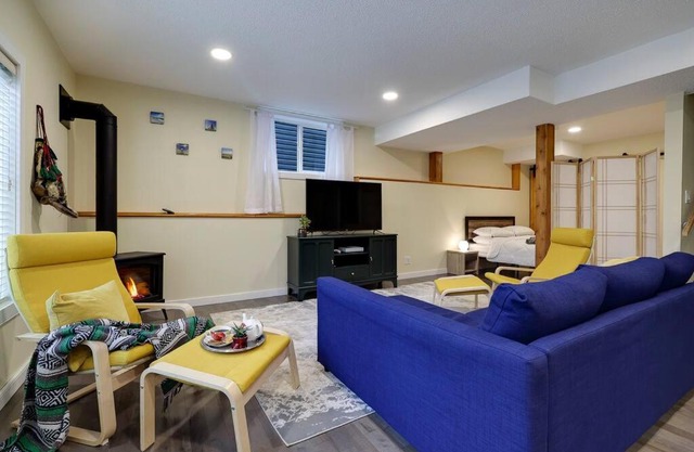 Adorable private suite with indoor fire place