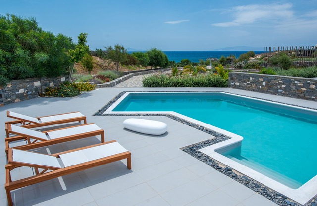 Aelia Grand Villa con vistas al mar y piscina privada