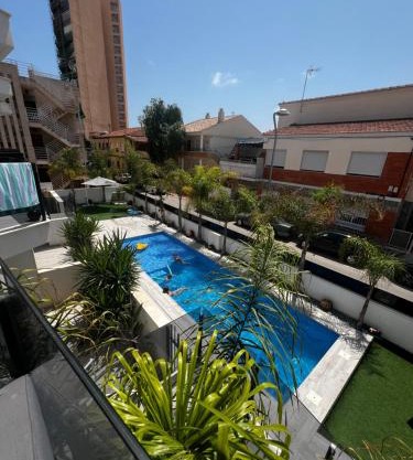 Air-conditioned Elisa Apartment with spacious sunroof lounge and swimming pool