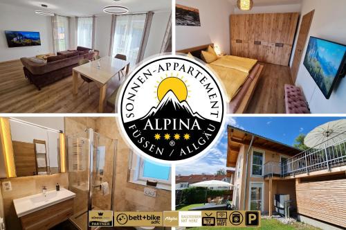 Alpina Sonnen-Appartements Füssen incl XL-Sonnen-Terrasse & Königscard