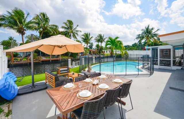 Luxury Pool House 3BR Canal-Side