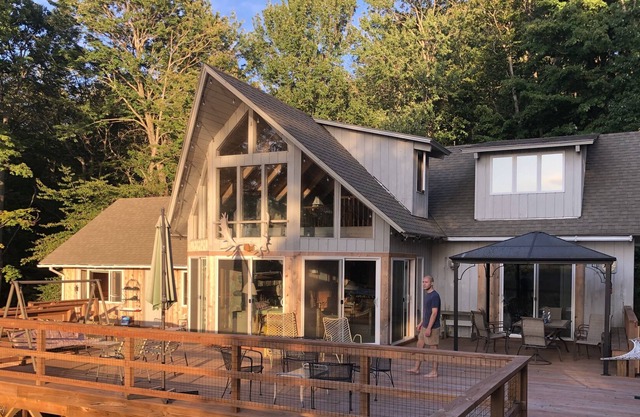 Amazing Home with 300 ft of Lake Michigan beach, surrounded by 4 acres of woods