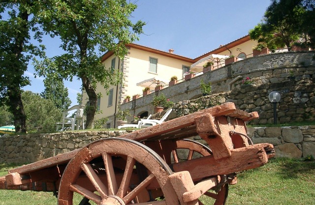 impresionante vista de las colinas de la Toscana, entre Florencia y Siena Arezzo