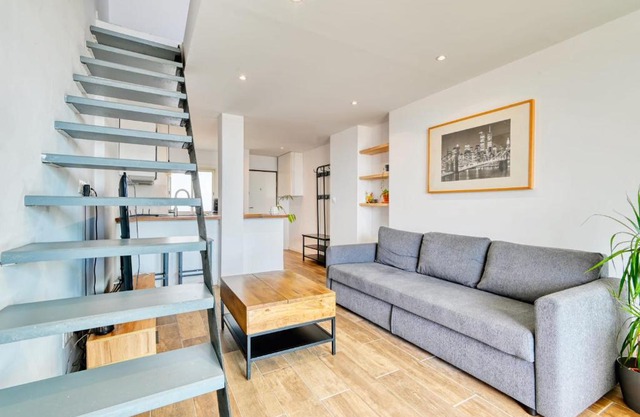 An elegant apartment with a breathtaking view of the surrounding area