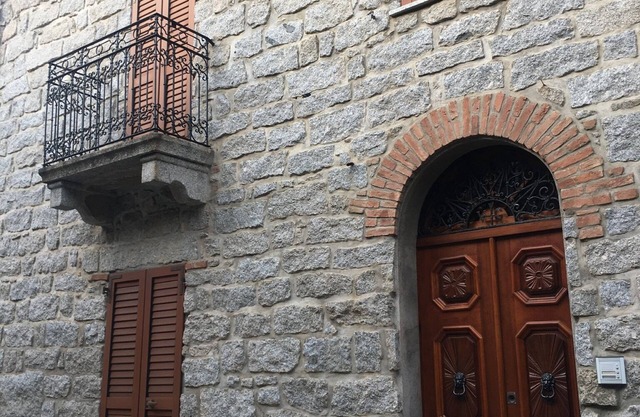 Ancient building in the historic center near the lake and the sea.