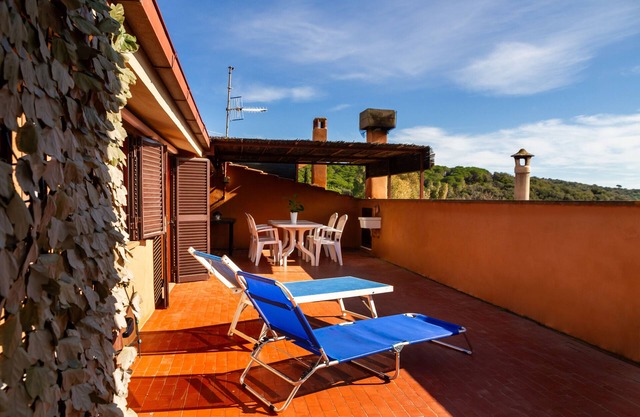 Apartamento 'Casa Bel Mare' con terraza privada y aire acondicionado
