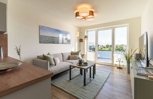 Apartamento "Ankergold" con vista del dique, balcón y Wi-Fi