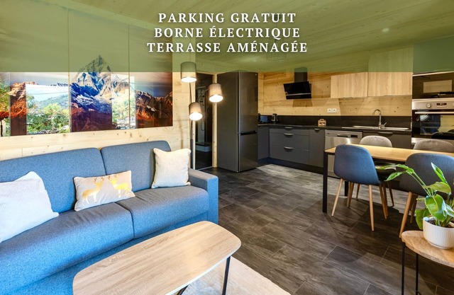 Apartamento 'Au Petit Randonneur' con vistas a la montaña, terraza privada y Wi-Fi