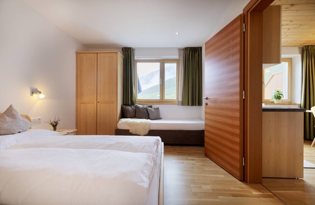 Apartamento 'Ausserglieshof Wohnung Portles' con vistas a la montaña, jardín compartido y Wi-Fi