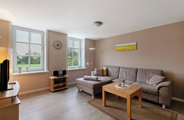 Apartamento 'Ferienhof Jacobsen 2' con terraza compartida, jardín compartido y Wi-Fi