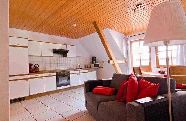 Apartamento 'Pfauensitz' con vistas a la montaña, jardín compartido y Wi-Fi
