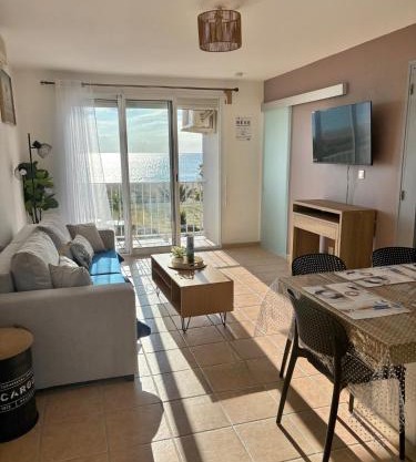 Apartment T2 with sea view in Saint Cyprien 50 m from the beach, parking