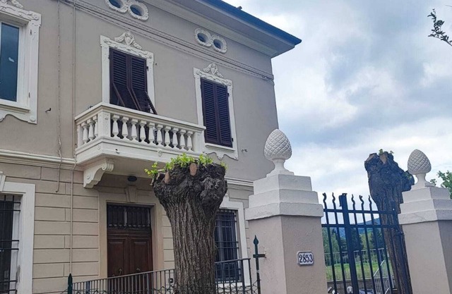 Apartamento 'Villa Giusti' con vistas a la montaña, aire acondicionado, jardín y barbacoa