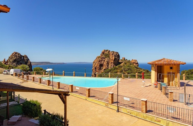 Apartamento Villetta L'Estasi - Tanca Piras con vistas al mar, piscina y Wi-Fi
