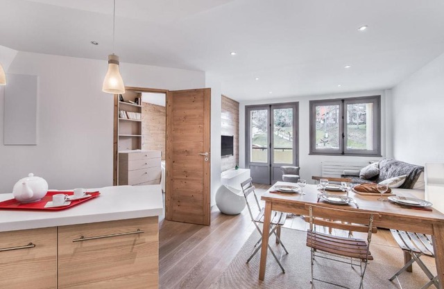 Appartement 3 pièces au centre de Megève, balcon, proche télécabine, Wifi, idéal pour 4 personnes - FR-1-453-53