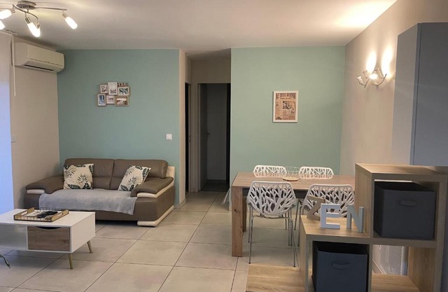 Appartement calme, climatisé 3min à pied de la mer