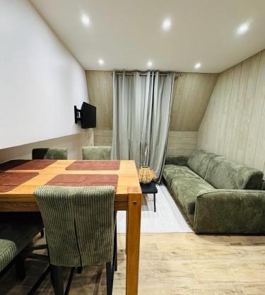 Appartement Murol neuf calme, centre village, vue Château