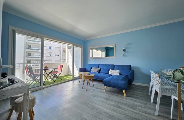 Apt 4 Pers, 1 min de la Plage, Parking Privé