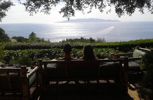 Argentario - Villa con vistas al mar con piscina privada y jardín y total privacidad.