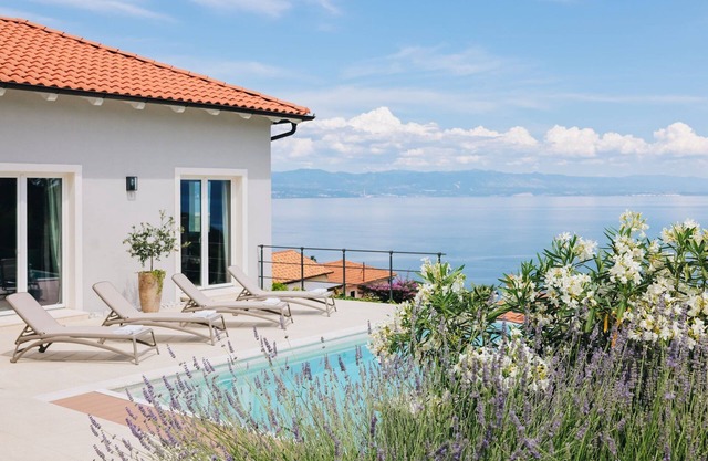 Astonishing Medveja Villa | 4 Bedrooms | Villa Medveja Retreat | Panoramic Views of Kvarner Bay & Private Pool | Medveja