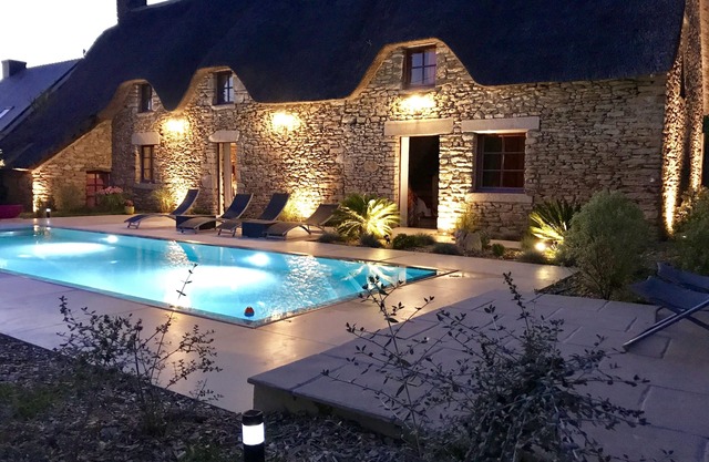 Auténtica choza con piscina cerca La Baule y Guérande