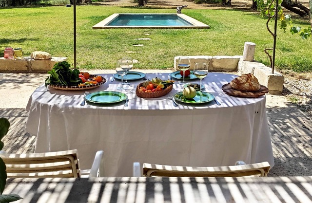 Authentic mazet with swimming pool set in 2 hectares of olive groves