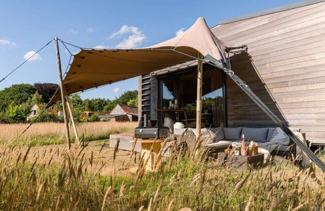 Avontuurlijke cabin met terras in de natuur – nabij Brugge