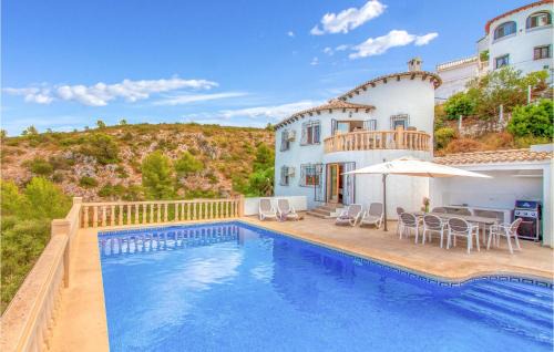 Awesome Home In Pedreguer With Kitchen
