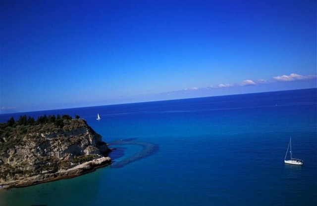 Balcony on the Cliff Overlooking the Sea