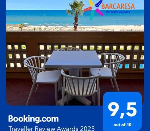 BARCARESA-Appartement face mer et piscine wifi clim garage